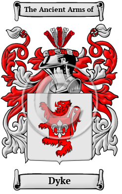 Dyke Family Crest/Coat of Arms