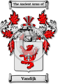 Vandijk Family Crest Download (jpg) Legacy Series - 150 DPI
