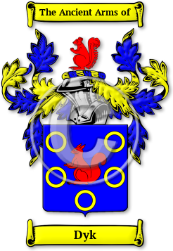 Dyk Family Crest Download (jpg) Legacy Series - 150 DPI