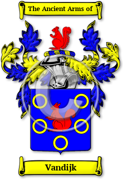 Vandijk Family Crest Download (jpg) Legacy Series - 150 DPI