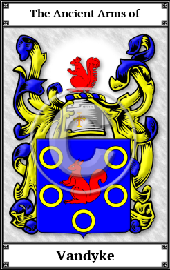 Vandyke Family Crest Download (JPG)  Book Plated - 150 DPI