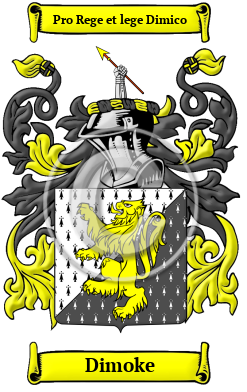 Dimoke Family Crest/Coat of Arms