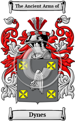 Dynes Name Meaning, Family History, Family Crest & Coats of Arms