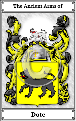 Dote Family Crest Download (JPG) Book Plated - 600 DPI