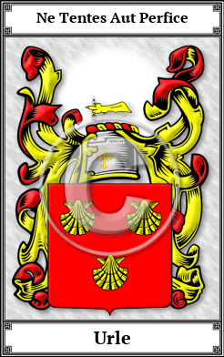 Urle Family Crest Download (JPG) Book Plated - 600 DPI