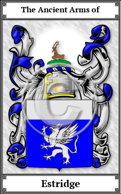 Estridge Family Crest Download (JPG) Book Plated - 600 DPI