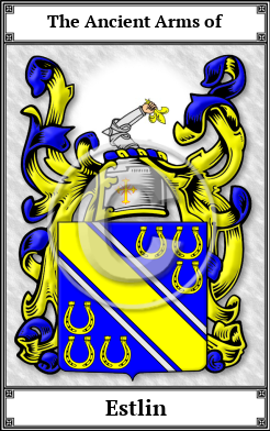 Estlin Family Crest Download (JPG) Book Plated - 600 DPI