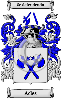 Acles Family Crest/Coat of Arms