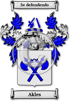 Akles Family Crest Download (jpg) Legacy Series - 150 DPI