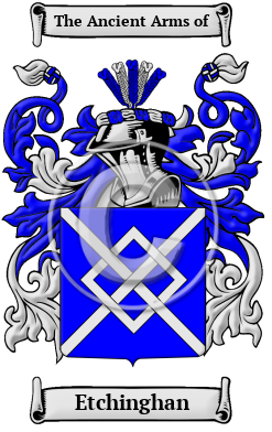 Etchinghan Family Crest/Coat of Arms
