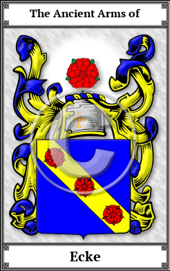 Ecke Family Crest Download (JPG)  Book Plated - 150 DPI