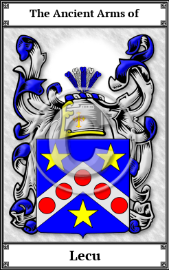Lecu Family Crest Download (JPG)  Book Plated - 150 DPI