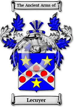 Lecuyer Family Crest Download (jpg) Legacy Series - 150 DPI