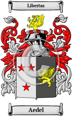 Aedel Family Crest/Coat of Arms