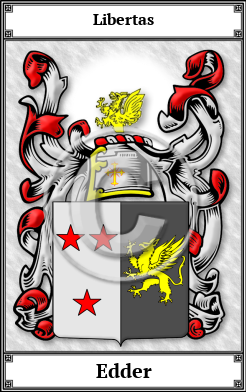 Edder Family Crest Download (JPG)  Book Plated - 150 DPI