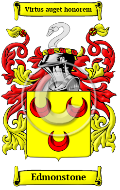 Edmonstone Family Crest/Coat of Arms