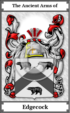 Edgecock Family Crest Download (JPG)  Book Plated - 150 DPI