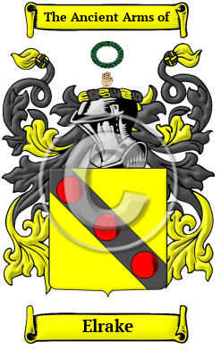 Elrake Family Crest/Coat of Arms