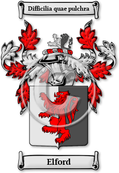 Elford Family Crest Download (jpg) Legacy Series - 150 DPI