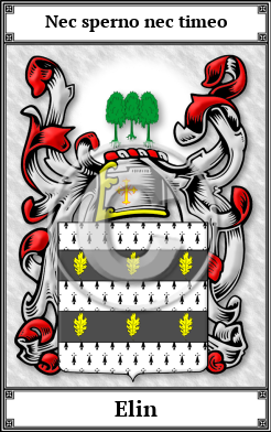 Elin Family Crest Download (JPG)  Book Plated - 150 DPI