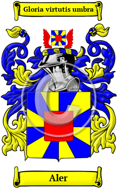Aler Family Crest/Coat of Arms