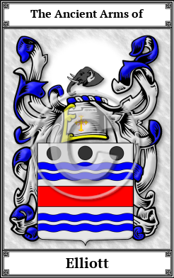 Elliott Family Crest Download (JPG) Book Plated - 600 DPI