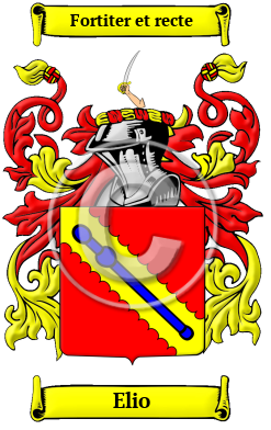 Elio Name Meaning, Family History, Family Crest & Coats of Arms
