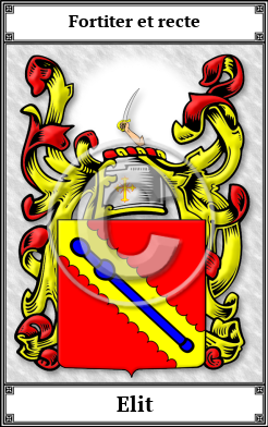 Elit Family Crest Download (JPG)  Book Plated - 150 DPI