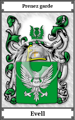 Evell Family Crest Download (JPG) Book Plated - 600 DPI