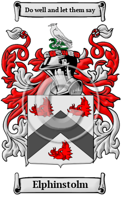 Elphinstolm Family Crest/Coat of Arms