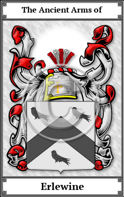 Erlewine Family Crest Download (JPG) Book Plated - 600 DPI