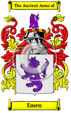Emen Family Crest/Coat of Arms