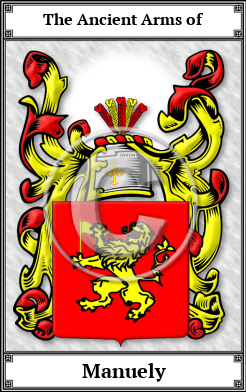 Manuely Family Crest Download (JPG)  Book Plated - 150 DPI