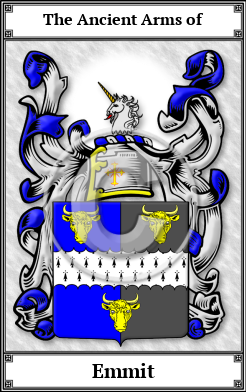 Emmit Family Crest Download (JPG)  Book Plated - 150 DPI