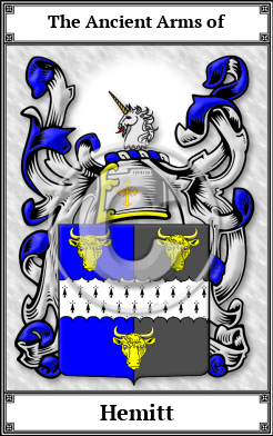 Hemitt Family Crest Download (JPG)  Book Plated - 150 DPI