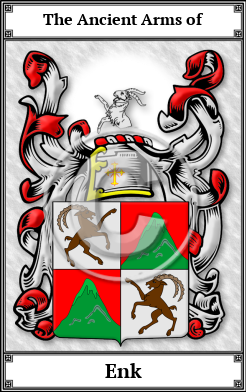 Enk Family Crest Download (JPG) Book Plated - 600 DPI