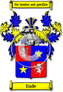 Ende Family Crest Download (jpg) Legacy Series - 150 DPI