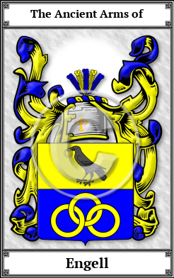 Engell Family Crest Download (JPG) Book Plated - 600 DPI