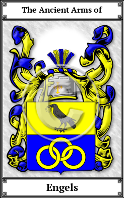 Engels Family Crest Download (JPG)  Book Plated - 150 DPI