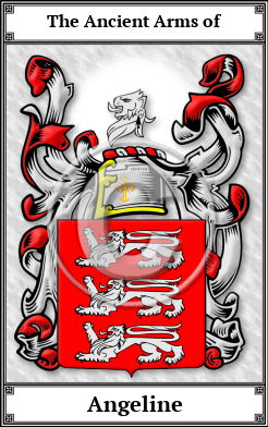 Angeline Family Crest Download (JPG)  Book Plated - 150 DPI