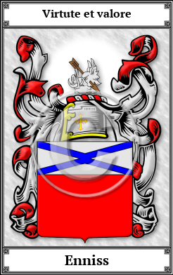 Enniss Family Crest Download (JPG) Book Plated - 600 DPI