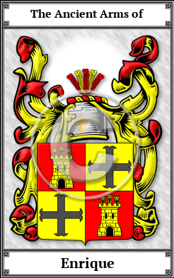 Enrique Family Crest Download (JPG)  Book Plated - 150 DPI
