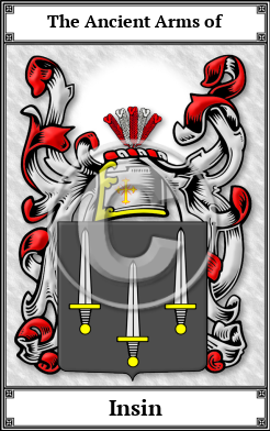 Insin Family Crest Download (JPG)  Book Plated - 150 DPI