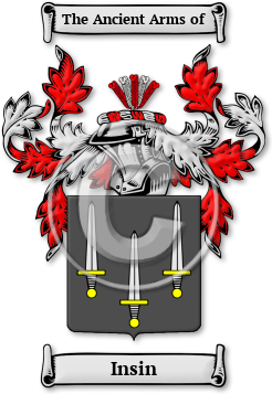 Insin Family Crest Download (jpg) Legacy Series - 150 DPI