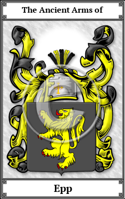 Epp Family Crest Download (JPG) Book Plated - 600 DPI