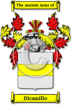 Dicamillo Family Crest Download (JPG) Legacy Series - 600 DPI