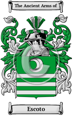 Escoto Family Crest/Coat of Arms