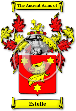 Estelle Family Crest Download (jpg) Legacy Series - 150 DPI