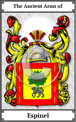 Espinel Family Crest Download (JPG)  Book Plated - 150 DPI