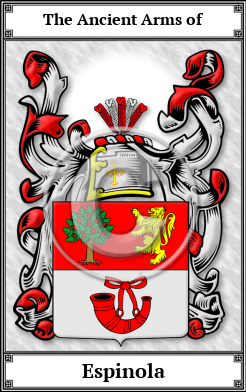 Espinola Family Crest Download (JPG) Book Plated - 600 DPI